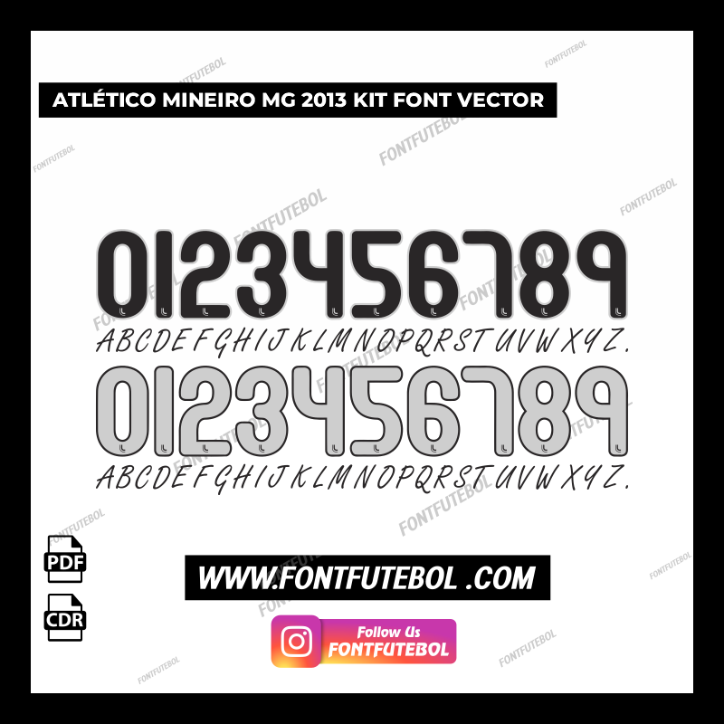 ATLÉTICO MINEIRO MG 2013 KIT FONT VECTOR