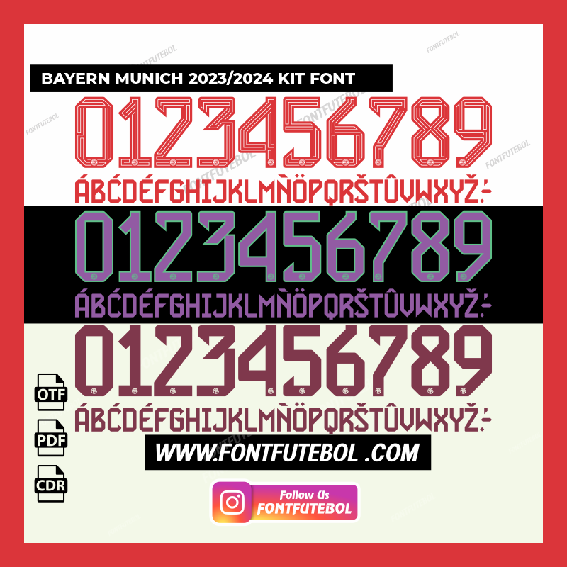 BAYERN MUNICH 2023/2024 KIT FONT