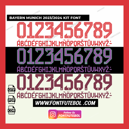 BAYERN MUNICH 2023/2024 KIT FONT