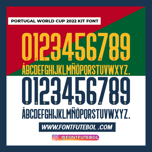 PORTUGAL WORLD CUP 2022 FONT KIT