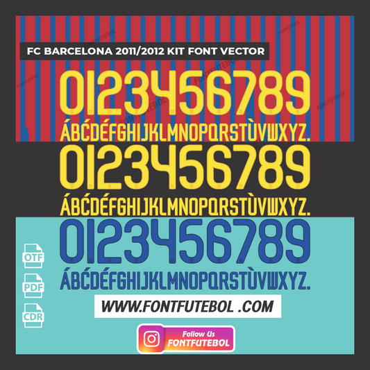 FC BARCELONA 2011/2012 KIT FONT VECTOR