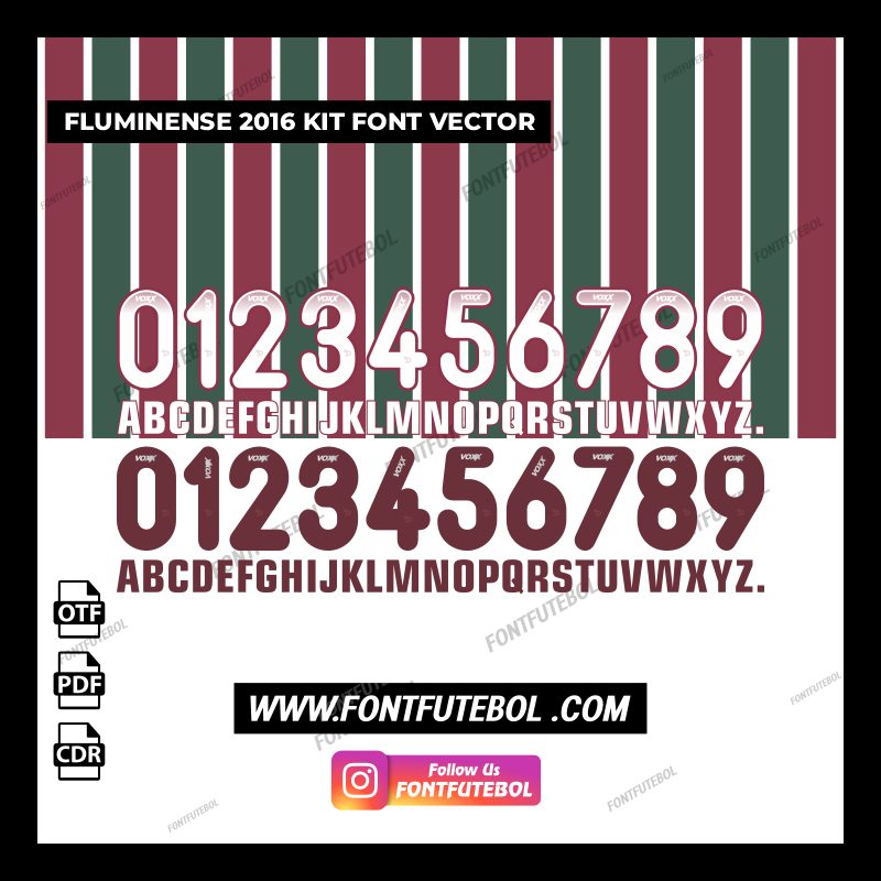 FLUMINENSE 2016 KIT FONT VECTOR