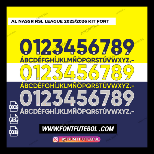 AL NASSR RSL LEAGUE 2025/2026 KIT FONT