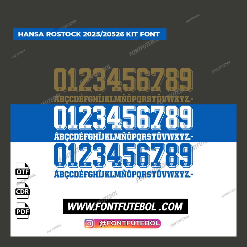 HANSA ROSTOCK 2025/2026 KIT FONT