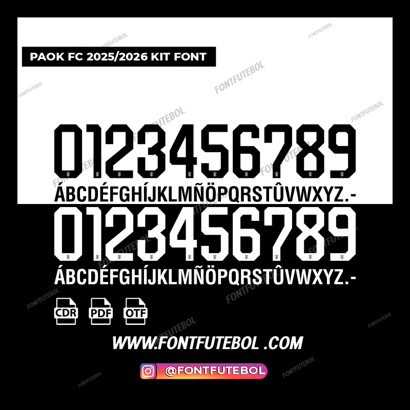 PAOK FC 2025/2026 KIT FONT