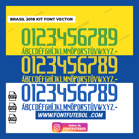 BRASIL WORLD CUP 2018 KIT FONT