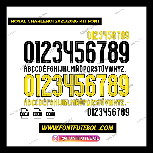 ROYAL CHARLEROI 2025/2026 FONT KIT