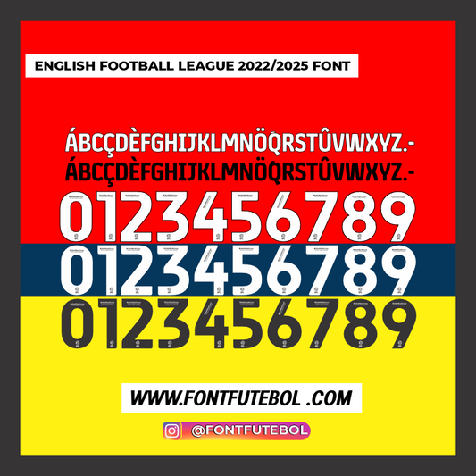 ENGLISH FOOTBALL LEAGUE 2022/2025 FONT