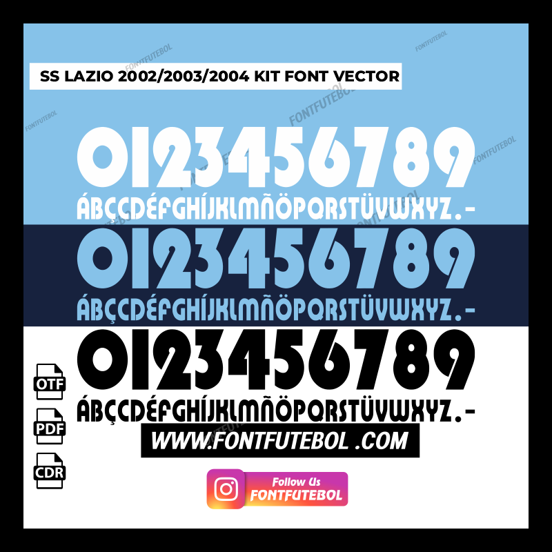 SS LAZIO 2002/2003/2004 KIT FONT VECTOR