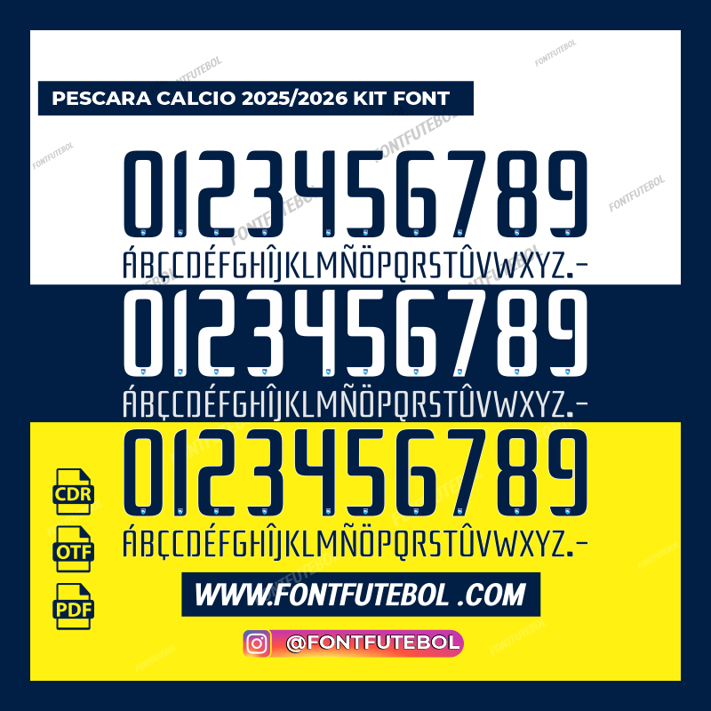 PESCARA CALCIO 2025/2026 KIT FONT