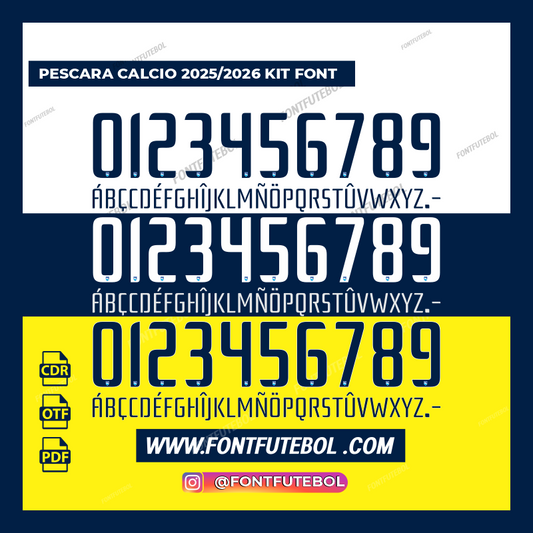 PESCARA CALCIO 2025/2026 KIT FONT