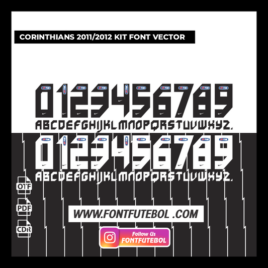 CORINTHIANS 2011/2012 KIT FONT VECTOR