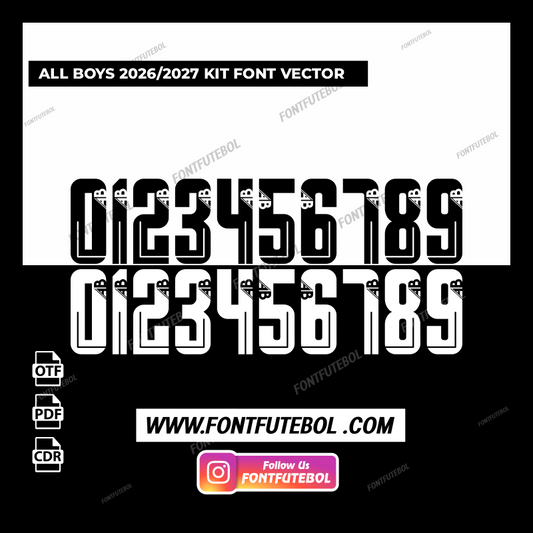 ALL BOYS 2026/2027 FONT VECTOR