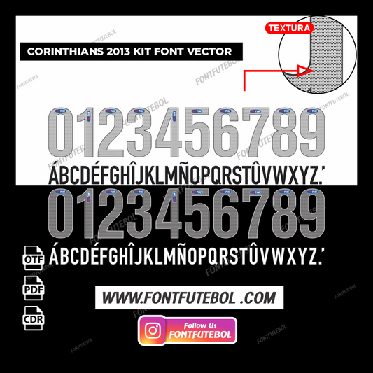 CORINTHIANS 2013 KIT FONT VECTOR