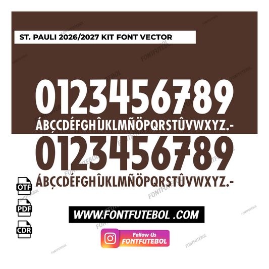 ST. PAULI 2026/2027 KIT FONT VECTOR