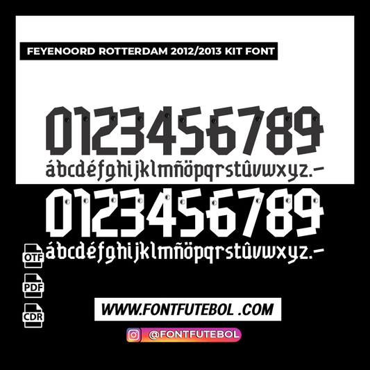 FEYENOORD ROTTERDAM 2012/2013 FONT