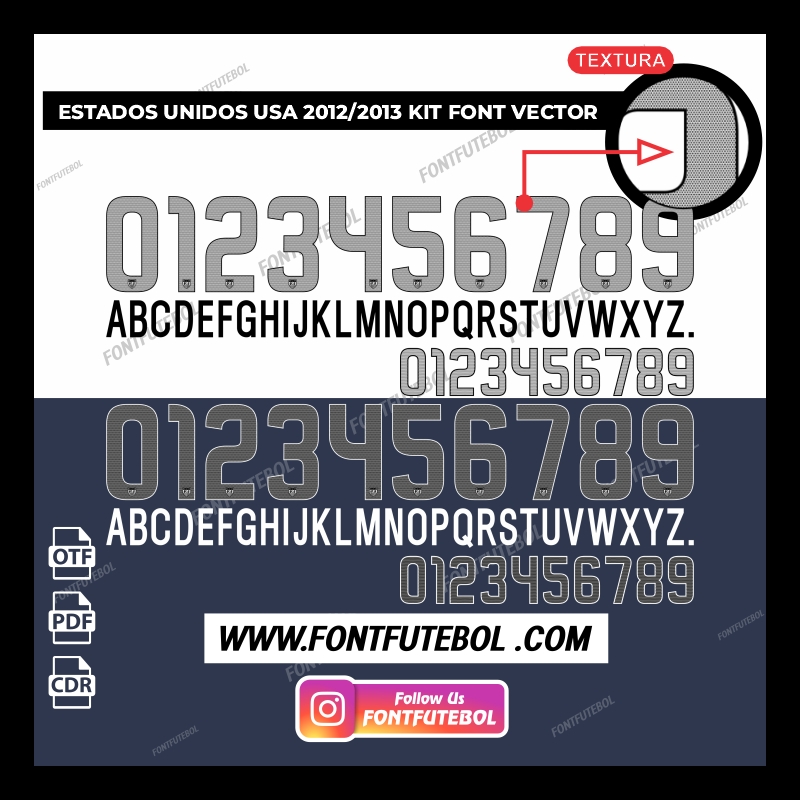 ESTADOS UNIDOS USA 2012/2013 KIT FONT VECTOR