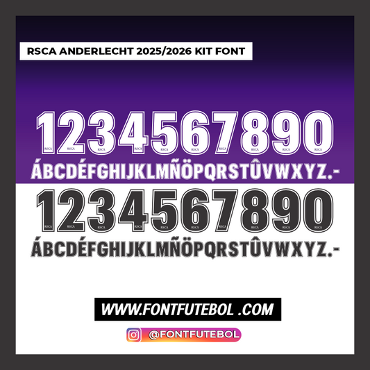 RSCA ANDERLECHT 2025/2026 FONT KIT
