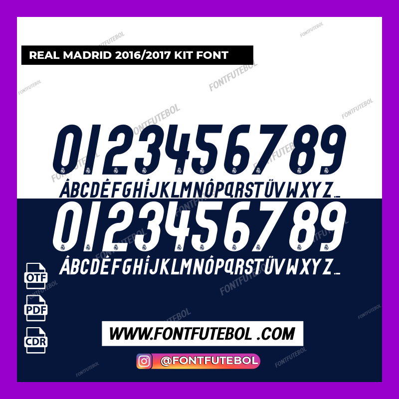 REAL MADRID 2016/2017 KIT FONT
