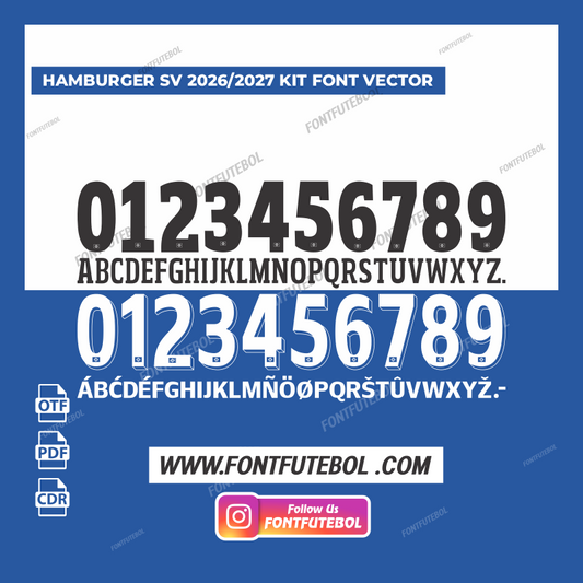 HAMBURGER SV 2026/2027 KIT FONT VECTOR
