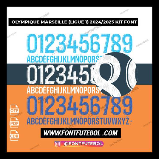OLYMPIQUE DE MARSEILLE  ( LIGUE 1 ) 2024/2025 KIT FONT