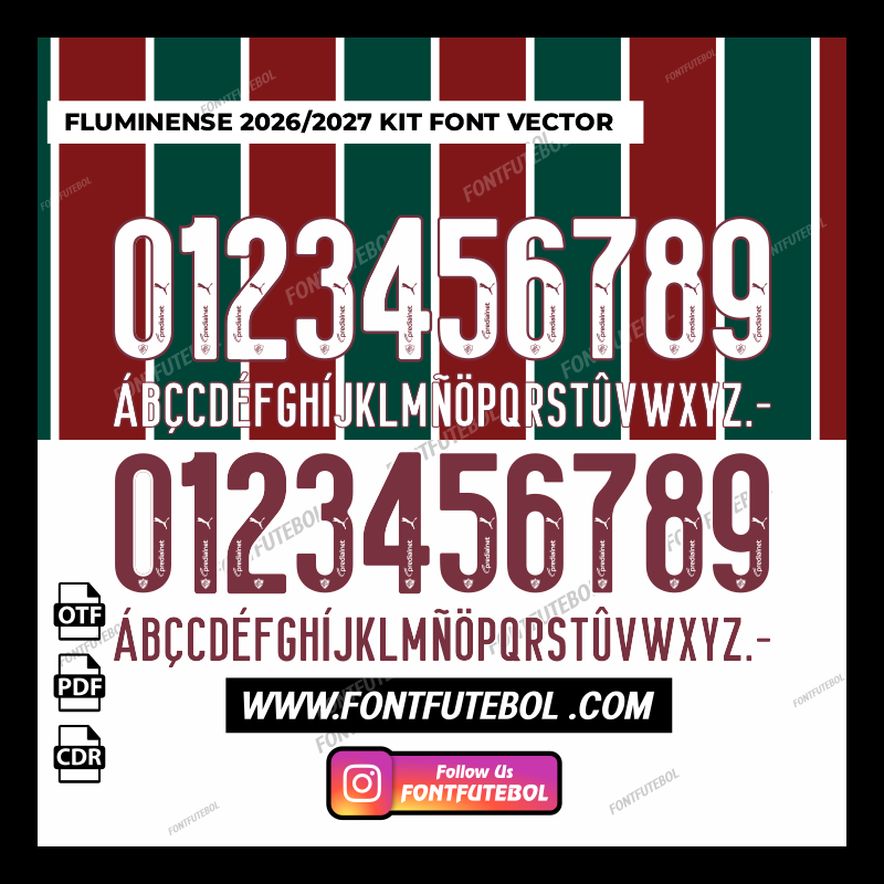 FLUMINENSE 2026/2027  KIT FONT VECTOR