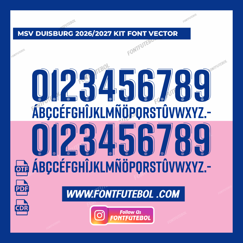 MSV DUISBURG 2026/2027 KIT FONT VECTOR