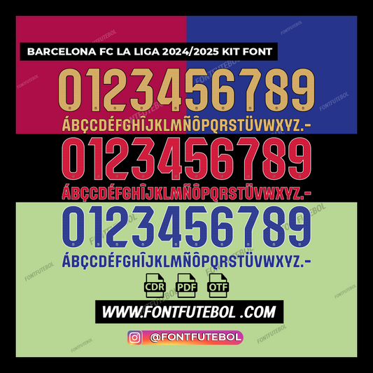 BARCELONA FC LA LIGA 2024/2025 FONT KIT