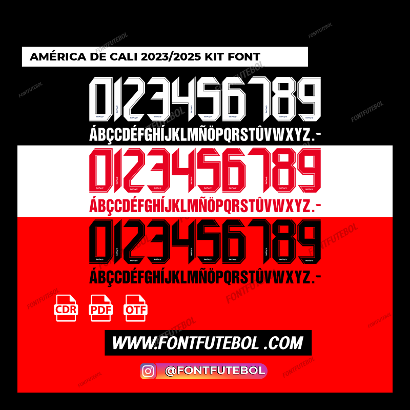 AMÉRICA DE CALI 2023/2025 KIT FONT