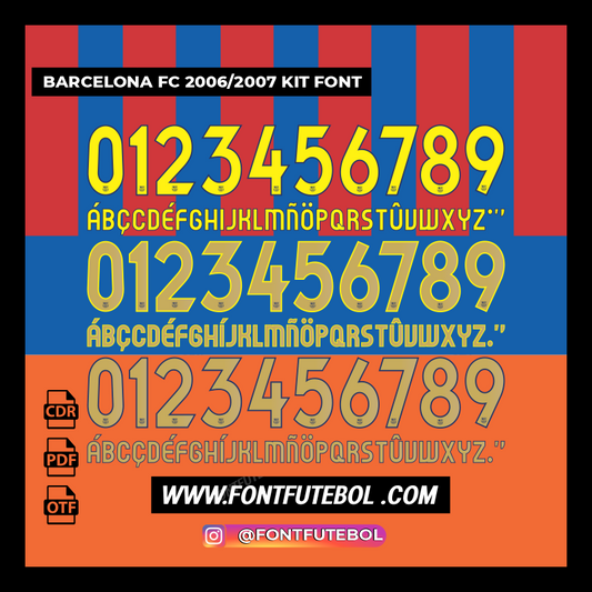 BARCELONA FC 2006/2007 KIT FONT