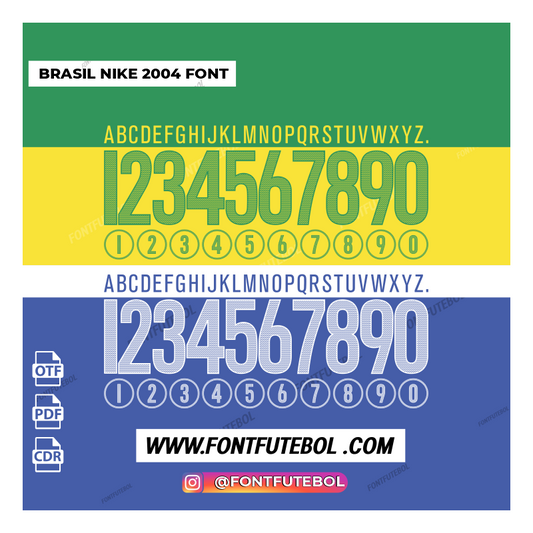 BRASIL NIKE 2004 KIT FONT