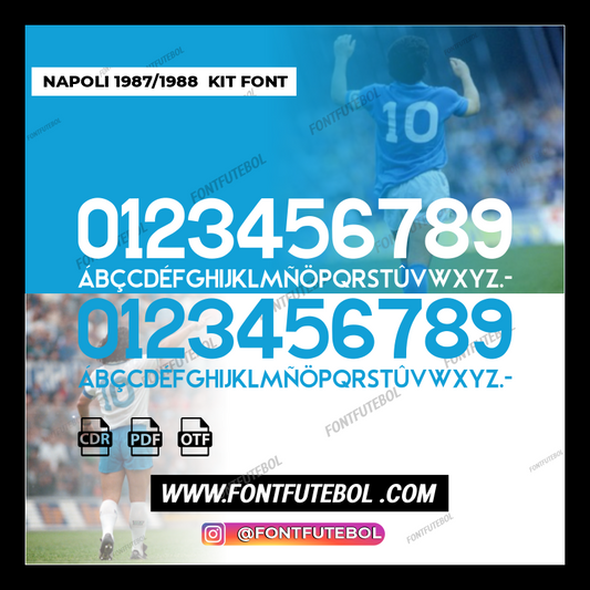 NAPOLI 1987/1988 KIT FONT