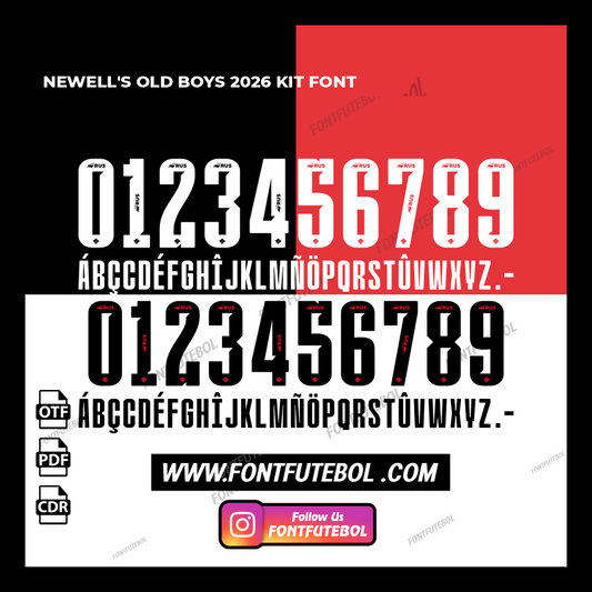 NEWELL'S OLD BOYS 2026 KIT FONT