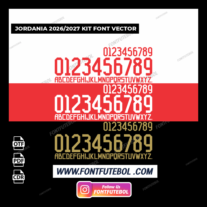 JORDANIA 2026/2027 KIT FONT VECTOR