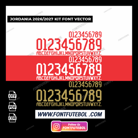 JORDANIA 2026/2027 KIT FONT VECTOR
