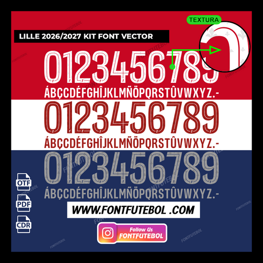 LILLE 2026/2027 KIT FONT VECTOR