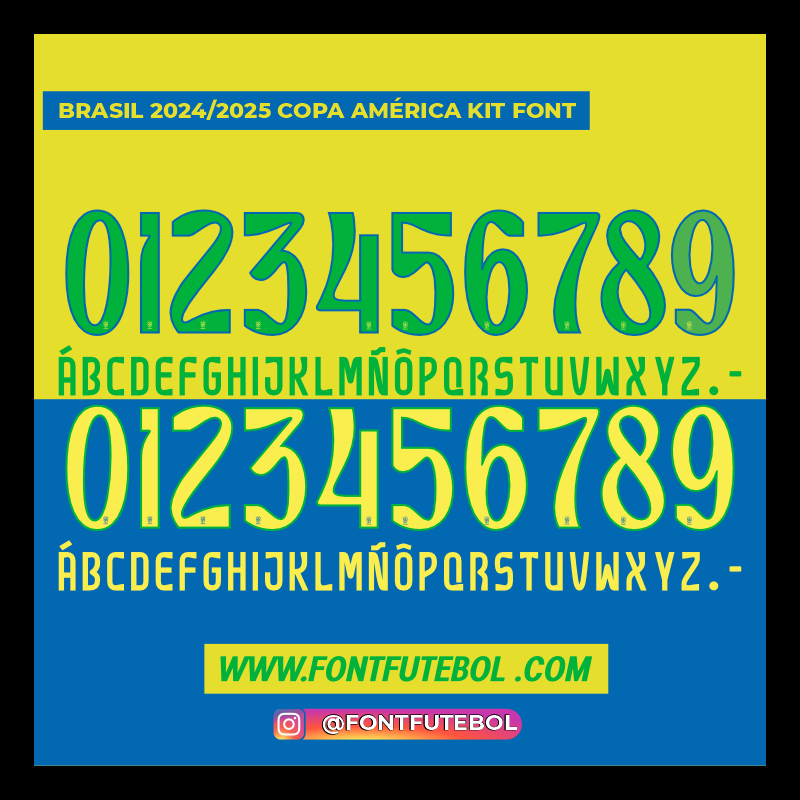 BRASIL 2024/2025 COPA AMÉRICA KIT FONT