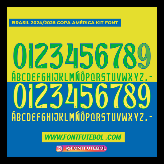 BRAZIL 2024/2025 COPA AMÉRICA KIT FONT