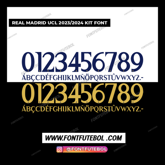 REAL MADRID UCL 2023/2024 FONT KIT
