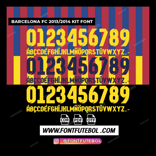 BARCELONA FC 2013/2014 FONT KIT