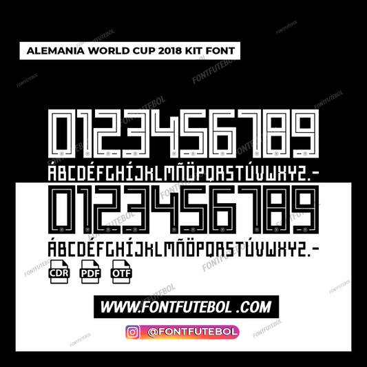 ALEMANIA WORLD CUP 2018 KIT FONT