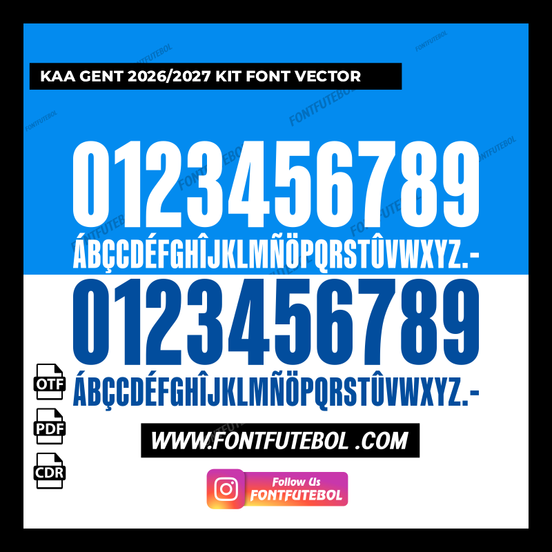 KAA GENT 2026/2027 KIT FONT VECTOR