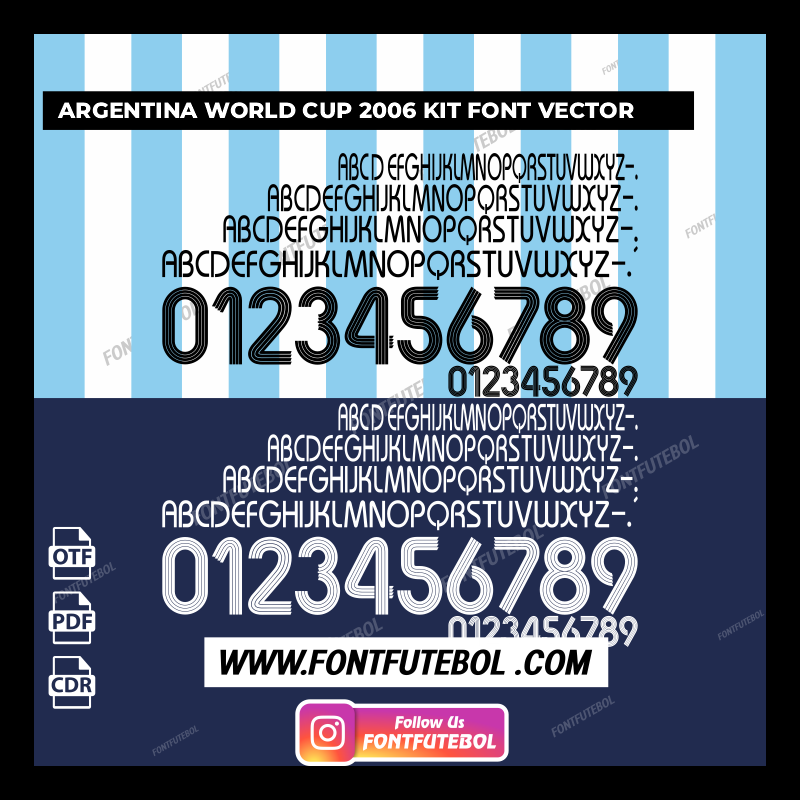ARGENTINA WORLD CUP 2006 KIT FONT