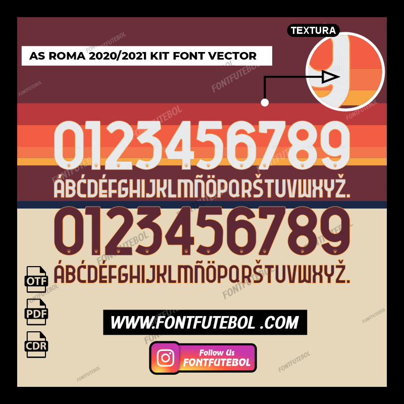AS ROMA 2020/2021 KIT FONT VECTOR