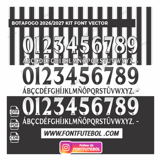BOTAFOGO 2026/2027 KIT FONT VECTOR