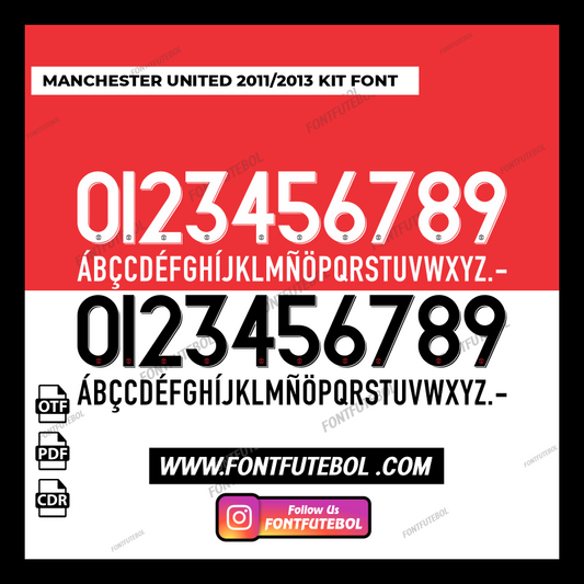MANCHESTER UNITED 2011/2013 KIT FONT