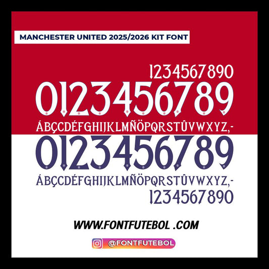 MANCHESTER UNITED 2025/2026 FONT KIT
