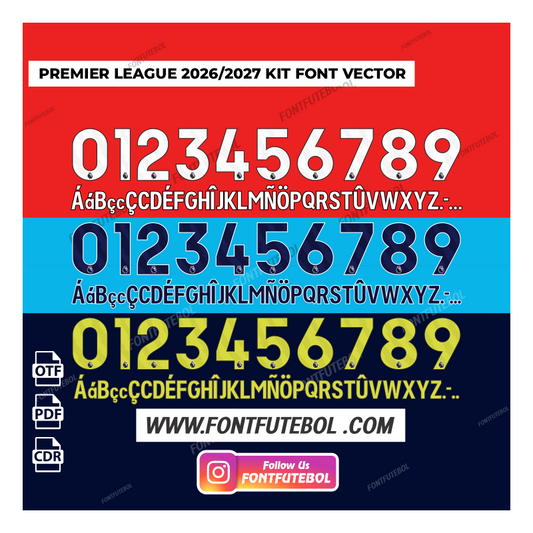 PREMIER LEAGUE 2026/2027 VECTOR FONT