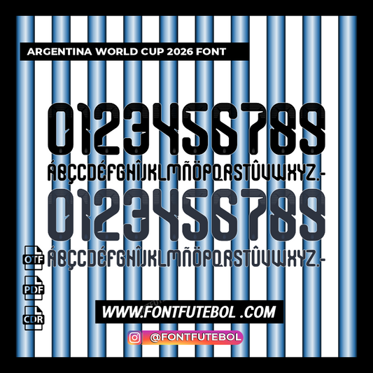 ARGENTINA WORLD CUP 2026 FONT