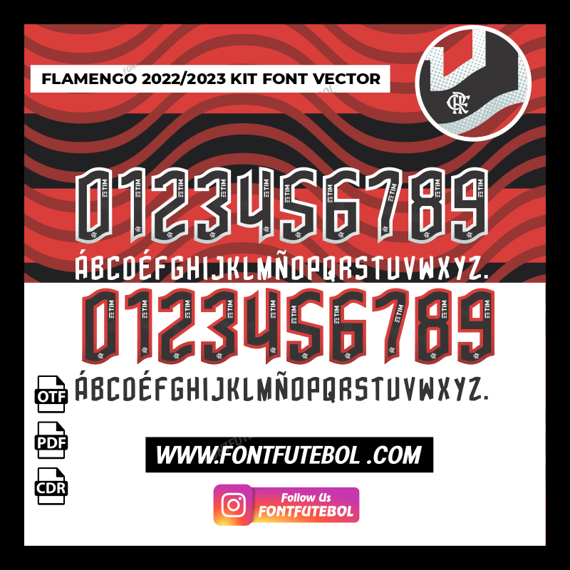 FLAMENGO 2022/2023 KIT FONT VECTOR